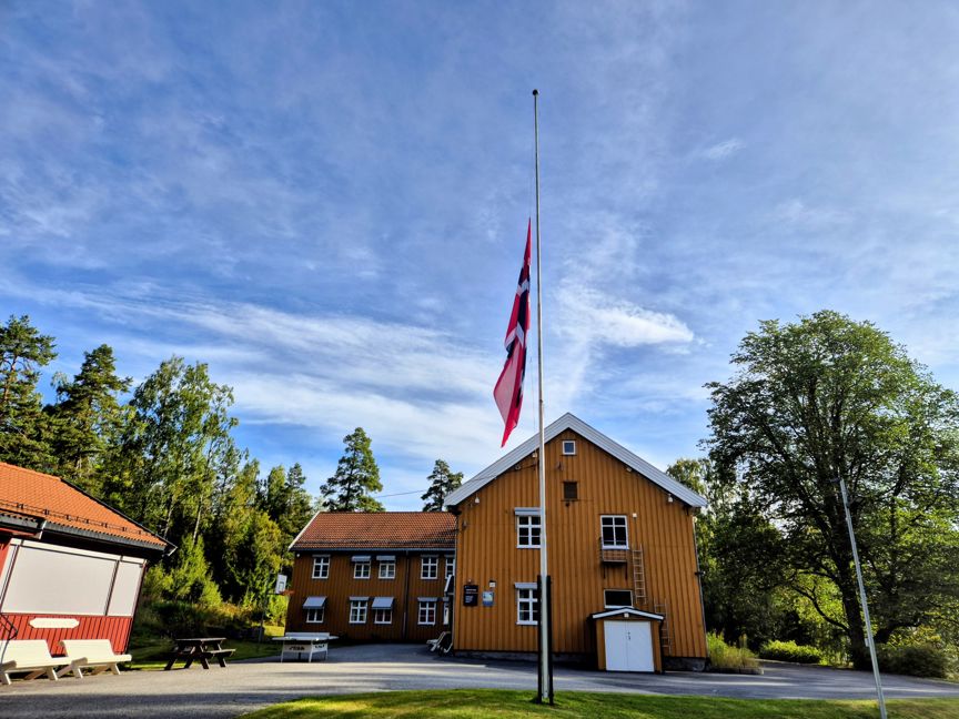 Et flagg på en stang Et flagg på en stang
